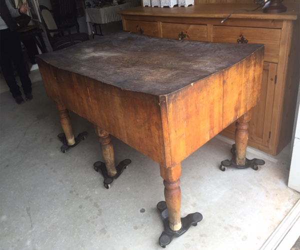 Vintage Restored Antique Butcher Block Monarch Meat Block 